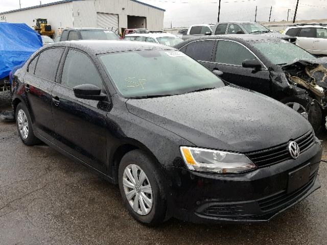 3VW2K7AJ6EM443659 - 2014 VOLKSWAGEN JETTA BASE BLACK photo 1
