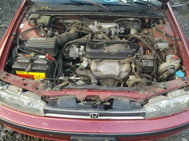 1HGCB7650PA045271 - 1993 HONDA ACCORD LX RED photo 7