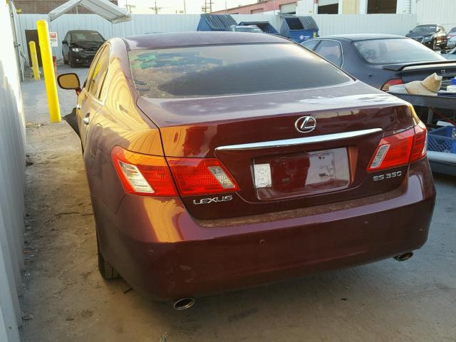 JTHBJ46GX72068806 - 2007 LEXUS ES 350 RED photo 3