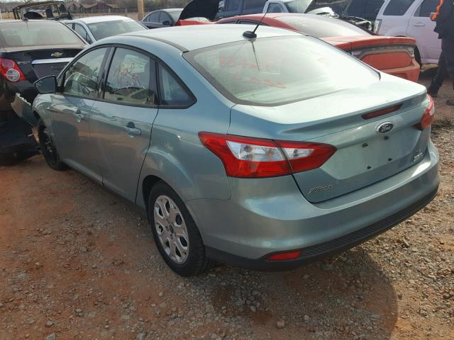 1FAHP3F2XCL256972 - 2012 FORD FOCUS SE GREEN photo 3