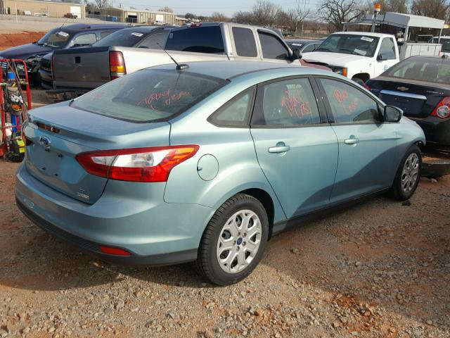 1FAHP3F2XCL256972 - 2012 FORD FOCUS SE GREEN photo 4