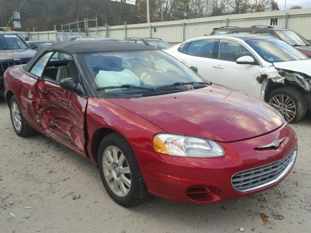 1C3EL75R72N270544 - 2002 CHRYSLER SEBRING GT RED photo 1