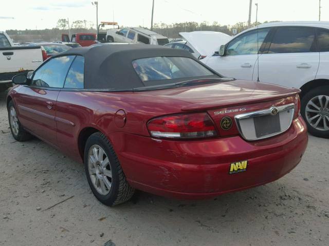 1C3EL75R72N270544 - 2002 CHRYSLER SEBRING GT RED photo 3