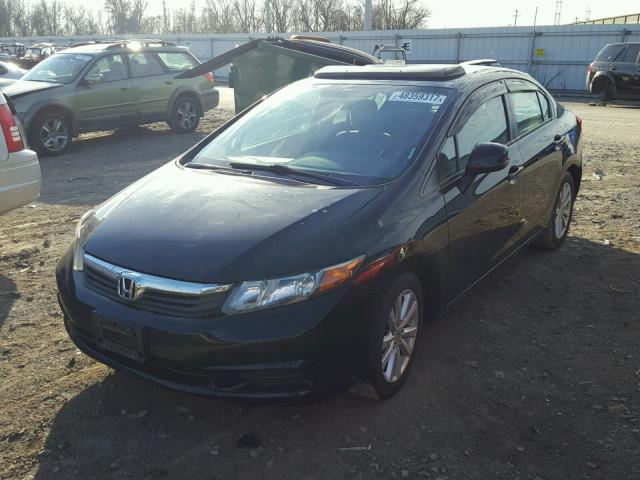 19XFB2F81CE019035 - 2012 HONDA CIVIC EX შავი ფოტო 2