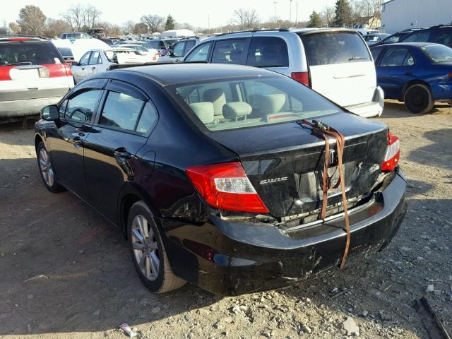 19XFB2F81CE019035 - 2012 HONDA CIVIC EX შავი ფოტო 3