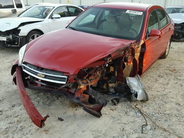 2G1WT58K181298166 - 2008 CHEVROLET IMPALA LT RED photo 2