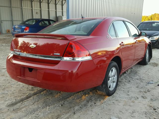 2G1WT58K181298166 - 2008 CHEVROLET IMPALA LT RED photo 4