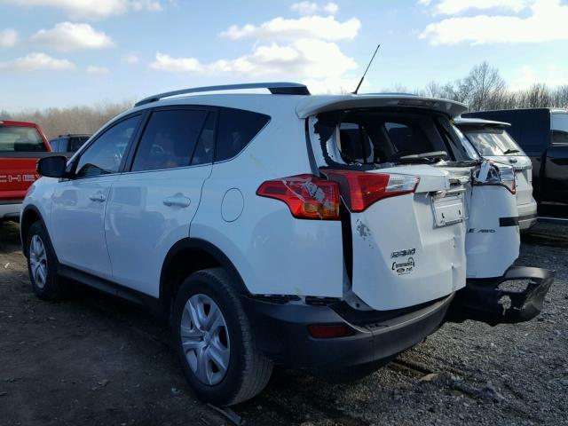 2T3BFREV3EW182540 - 2014 TOYOTA RAV4 LE WHITE photo 3