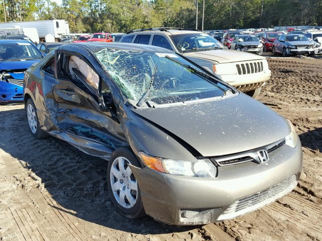 2HGFG12608H526702 - 2008 HONDA CIVIC LX GRAY photo 1