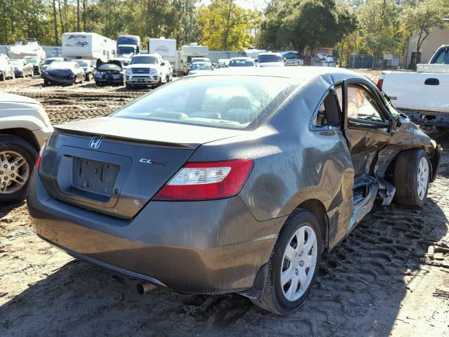 2HGFG12608H526702 - 2008 HONDA CIVIC LX GRAY photo 4