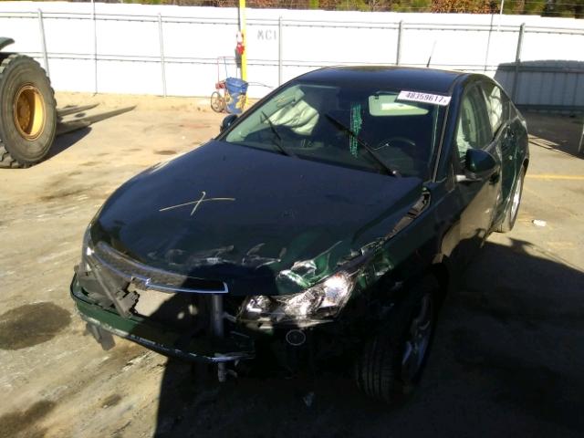 1G1PC5SB9E7133722 - 2014 CHEVROLET CRUZE LT GREEN photo 2