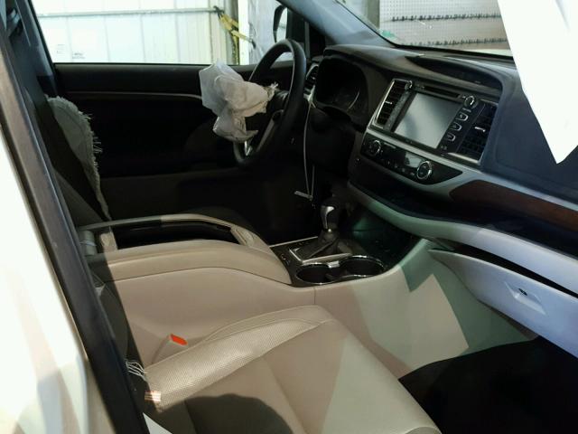 5TDDKRFH2FS076192 - 2015 TOYOTA HIGHLANDER WHITE photo 5