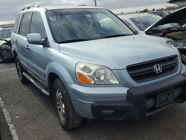 2HKYF18653H514529 - 2003 HONDA PILOT EXL BLUE photo 1