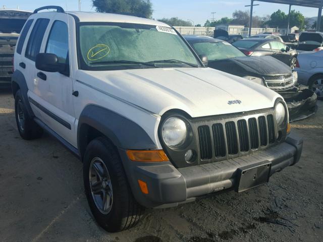 1J4GK48K95W565352 - 2005 JEEP LIBERTY SP WHITE photo 1