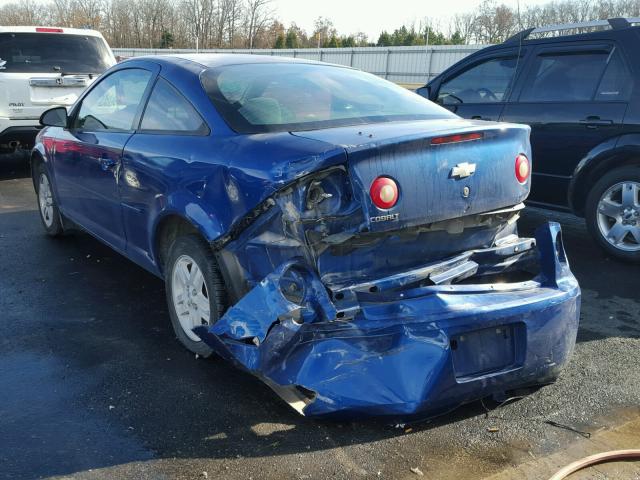 1G1AK12F257588139 - 2005 CHEVROLET COBALT BLUE photo 3