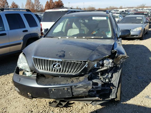 2T2HK31U67C043690 - 2007 LEXUS RX 350 CHARCOAL photo 9