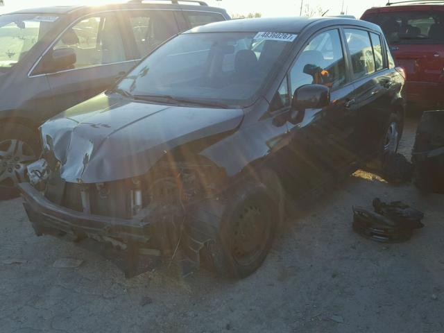 3N1BC13E87L449813 - 2007 NISSAN VERSA S BLACK photo 2