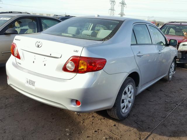 1NXBU4EE9AZ286946 - 2010 TOYOTA COROLLA BA SILVER photo 4