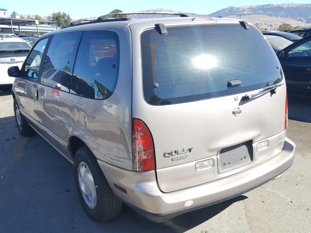 4N2DN11W9SD827628 - 1995 NISSAN QUEST XE BROWN photo 3