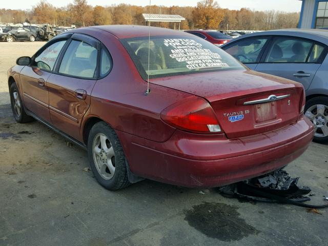 1FAFP53U92G148021 - 2002 FORD TAURUS SE MAROON photo 3