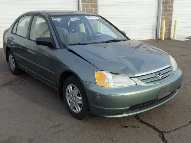 2HGES165X3H502833 - 2003 HONDA CIVIC LX GREEN photo 1