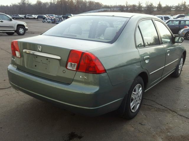 2HGES165X3H502833 - 2003 HONDA CIVIC LX GREEN photo 4