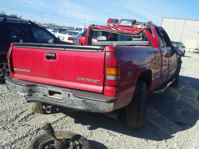 2GCEK19T7Y1350664 - 2000 CHEVROLET SILVERADO RED photo 4