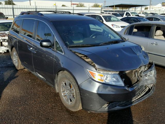 5FNRL5H49CB141951 - 2012 HONDA ODYSSEY EX GRAY photo 1