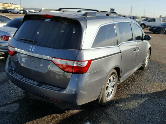 5FNRL5H49CB141951 - 2012 HONDA ODYSSEY EX GRAY photo 4