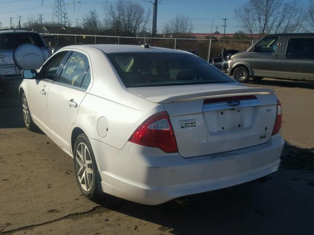 3FAHP0JG2AR234710 - 2010 FORD FUSION SEL WHITE photo 3