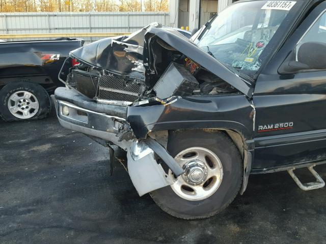 1B7KC23601J293079 - 2001 DODGE RAM 2500 BLACK photo 9