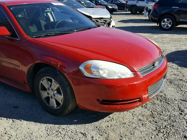 2G1WT57K891187746 - 2009 CHEVROLET IMPALA 1LT RED photo 10