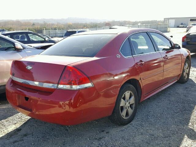 2G1WT57K891187746 - 2009 CHEVROLET IMPALA 1LT RED photo 4