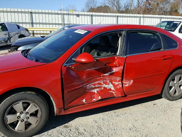 2G1WT57K891187746 - 2009 CHEVROLET IMPALA 1LT RED photo 9