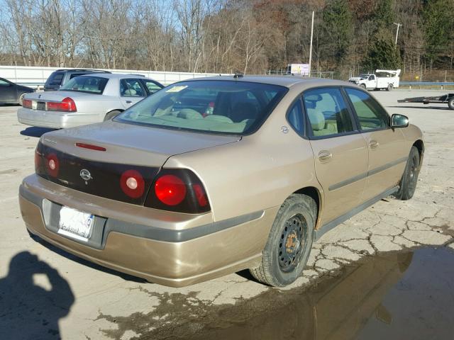 2G1WF52E759244250 - 2005 CHEVROLET IMPALA TAN photo 4