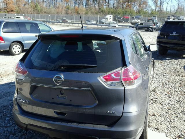 KNMAT2MVXFP583304 - 2015 NISSAN ROGUE S GRAY photo 4