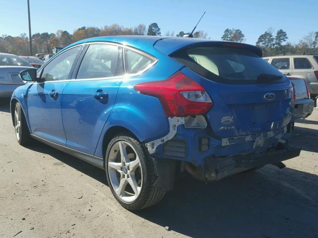 1FAHP3N21CL166675 - 2012 FORD FOCUS TITA BLUE photo 3