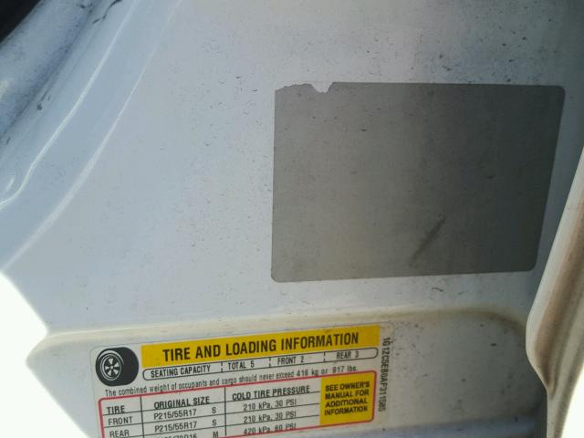 1G1ZC5EB0AF311585 - 2010 CHEVROLET MALIBU 1LT WHITE photo 10