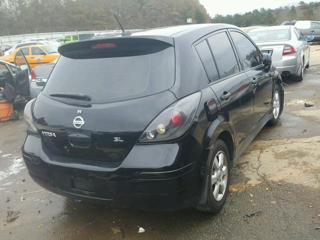 3N1BC13E58L406418 - 2008 NISSAN VERSA S BLACK photo 4