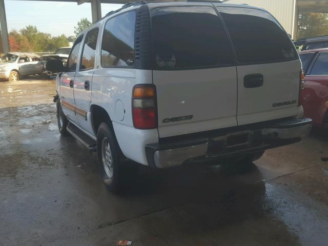 1GNEC13V52R272804 - 2002 CHEVROLET TAHOE C150 WHITE photo 3