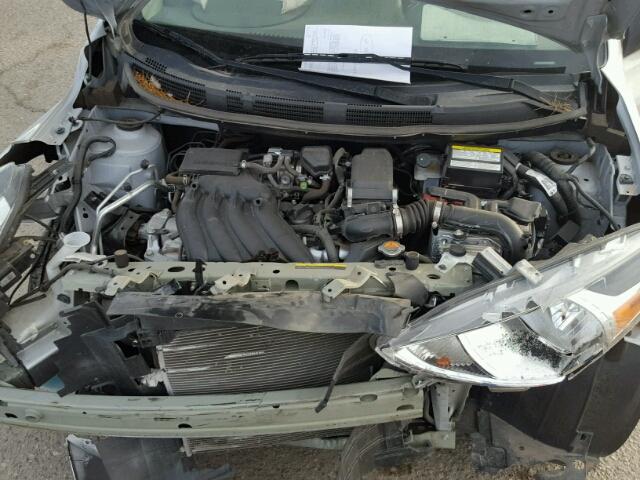 3N1CN7AP9FL805285 - 2015 NISSAN VERSA S SILVER photo 7