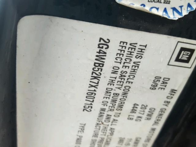 2G4WB52K7X1607152 - 1999 BUICK REGAL LS GREEN photo 10