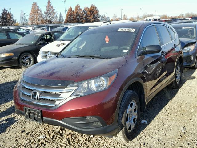 5J6RM4H33EL003167 - 2014 HONDA CR-V LX MAROON photo 2