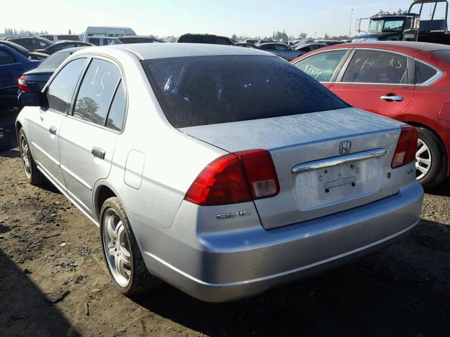 2HGES16551H562211 - 2001 HONDA CIVIC LX SILVER photo 3