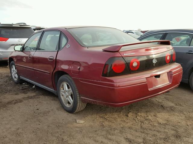 2G1WF52E759360547 - 2005 CHEVROLET IMPALA BURGUNDY photo 3