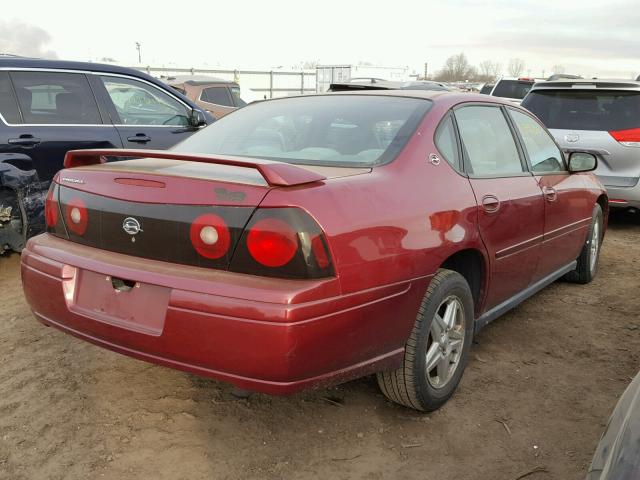 2G1WF52E759360547 - 2005 CHEVROLET IMPALA BURGUNDY photo 4