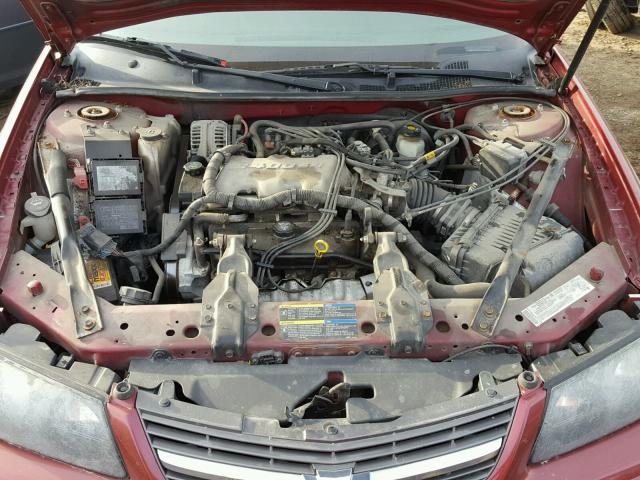 2G1WF52E759360547 - 2005 CHEVROLET IMPALA BURGUNDY photo 7