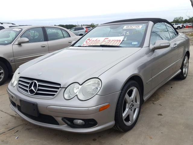 WDBTK75G75T039193 - 2005 MERCEDES-BENZ CLK 500 SILVER photo 2