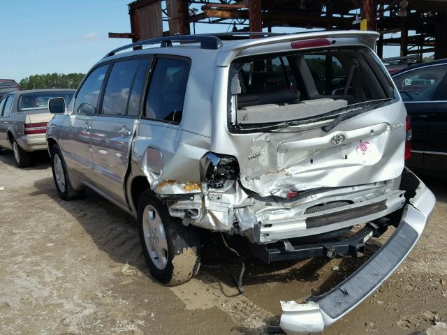 JTEDP21A960095775 - 2006 TOYOTA HIGHLANDER SILVER photo 3