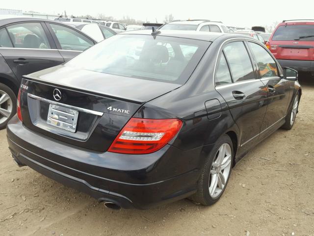 WDDGF8BB4CA630246 - 2012 MERCEDES-BENZ C 300 4MAT BLACK photo 4